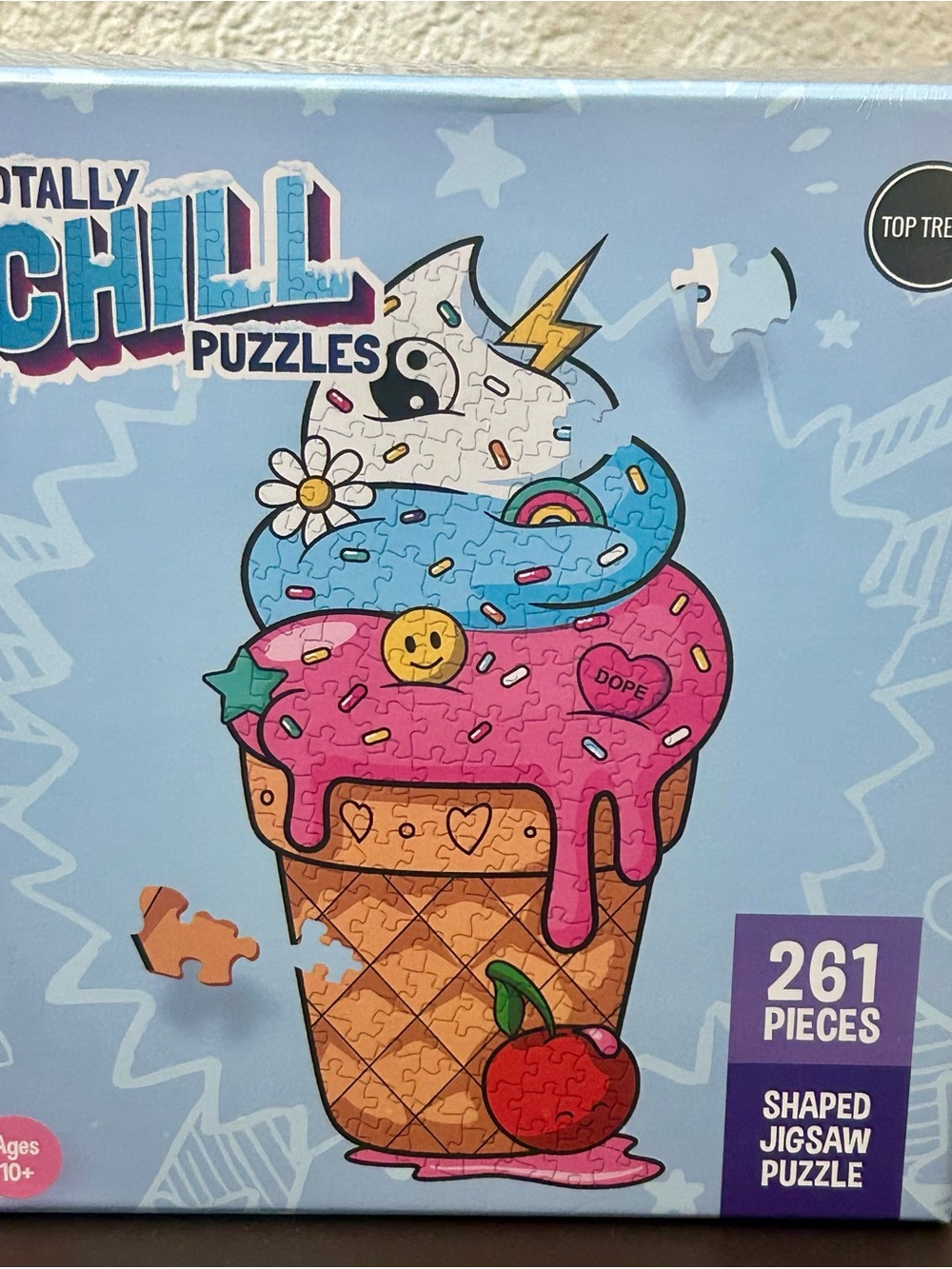 Too-Trenz Totally Chill Ice Cream Cone Shaped Jigsaw Puzzle